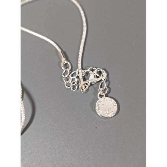 Liz Claiborne Hammered Silver Tone Teardrop Pendant Necklace Boho Chic 32" - Picture 8 of 10